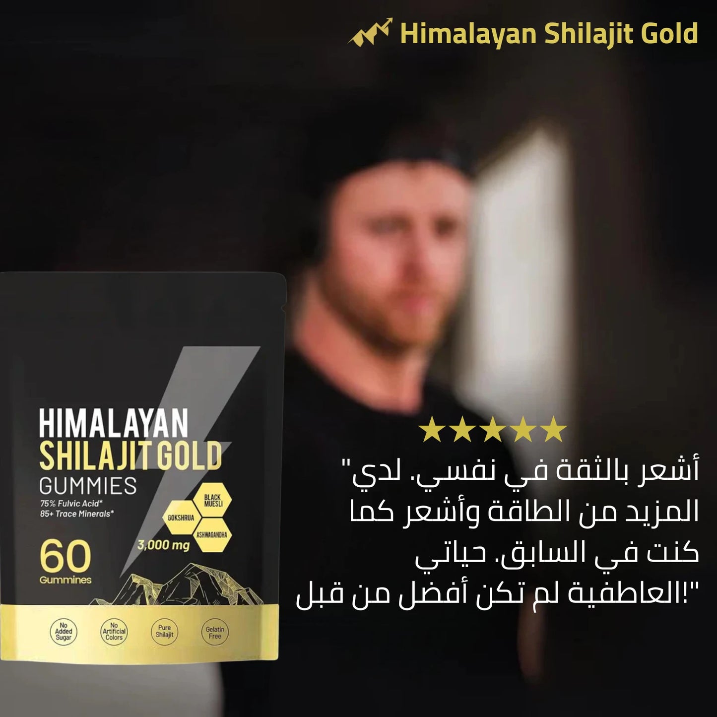 HIMALAYAN SHILAJIT GOLD – علكات الشيلاجيت الأصلية – 6 مكونات في 1 لنتائج مذهلة